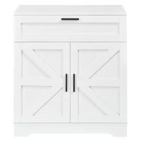 Versatile 3-in-1 Flip Top Makeup Vanity Cabinet with LED Lighted Mirror, Rustic Dressing Table for Bedroom, 26.5'' L x 19.5" W x 29.5" H, White(m-2)