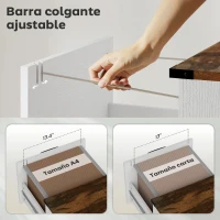 HOMCOM Vertical Storage Drawers Farmhouse X Pattern Printer Stand Fits Letter Files 4 Drawers White(m-6)