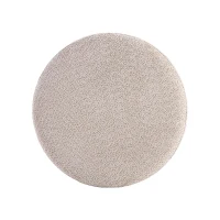 Chic Round Ottoman with Storage and Tufted Upholstery, Versatile Coffee Table for Living Room and Bedroom, 32'' L x 32" W x 17.5" H, Almond(m-5)