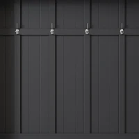 Farmhouse Hall Tree Coat Rack with 13 Compartments, Shoe Storage Bench Unit with Wide Storage Seating Bench, 59'' L x 18'' W x 79'' H, Black(m-10)