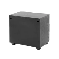 Retro Modern Nightstand Set of 2 with 3 Wave Drawers, Wooden Bedside Storage Tables with Bulbous Feet, 23.5'' L x 15.5'' W x 22.5'' H, Black(m-7)
