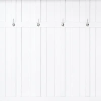 Farmhouse Hall Tree Coat Rack with 13 Compartments, Shoe Storage Bench Unit with Wide Storage Seating Bench, 59'' L x 18'' W x 79'' H, White(m-10)
