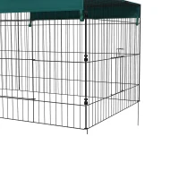 PawHut Small Animal Cage with Roof, Indoor/Outdoor Use, for Chicken, Rabbits, Chinchillas, 87" x 34" x 28", Green(m-9)