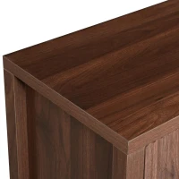 Elegant Fluted Buffet Cabinet with Sculpted Doors, Farmhouse Storage Sideboard for Kitchen Dining Living Room, 55" L × 15.5" W × 33" H, Brown(m-11)