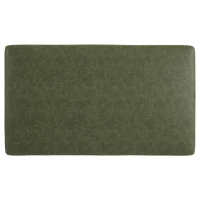 Sleek Large Ottoman with Faux Leather and Walnut Legs, Versatile Coffee Table for Living Room and Bedroom, 48" L × 27.5" W × 15.5" H, Green(m-7)