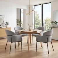 Modern 4-Piece Dining Chairs with High-Density Foam, Comfortable Side Chairs for Kitchen Living Room, 23'' L x 23" W x 31.5" H, Light Gray(m-1)