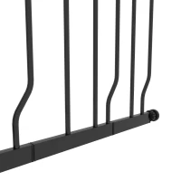 PawHut 30"- 45" Easy Install Pet Gate w/ Door & Double Locking System, Extra Wide Dog Gate for Stairs, Hallways, Black(m-10)