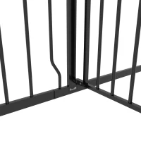 PawHut 30"- 45" Easy Install Pet Gate w/ Door & Double Locking System, Extra Wide Dog Gate for Stairs, Hallways, Black(m-12)