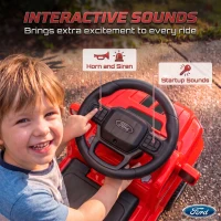 Qaba Ride on Push Car, Licensed Shelby Foot to Floor Sliding Toddler Toy with Trailer, Lift-Up Hood for 18-72 M, Red(m-6)