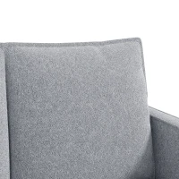 HOMCOM 51" Sofa Bed, Holland Velvet Loveseat Pull Out Sleeper Sofa with USB Ports, Adjustable Backrest, Side Pockets Grey(m-9)