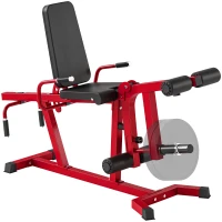 Soozier 3-in-1 Leg Extension and Curl Machine, 660LBS Heavy Duty Adjustable Weight Bench with Leg Developer, Red(m-13)