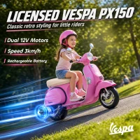 Qaba 12V Kid Motorcycle, Electric Motorbike with Training Wheels, Rear Suspension, Steering Limitation for 3-6 Years, Pink(m-4)