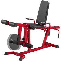 Soozier 3-in-1 Leg Extension and Curl Machine, 660LBS Heavy Duty Adjustable Weight Bench with Leg Developer, Red(m-2)