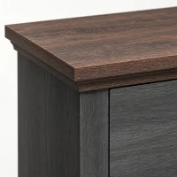 HOMCOM 30" Buffet Cabinet, Farmhouse Sideboard with 1.2" Thick Top, 2 Barn Doors, Drawer and Adjustable Shelf, Black(m-8)