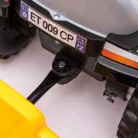 Qaba 2 in 1 Kids Ride On Tractor, 6V Electric Vehicle with Detachable Trailer, Music, Horn, Lights for Ages 1-3 Years, Yellow(m-9)