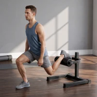 Soozier 7-Level Adjustable Squat Machine with Non-Slip Foot Pads for Lower Body Strength Training(m-8)