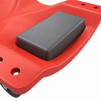 HOMCOM 40" Mechanic Creeper, 330 LBS Capacity, Low Profile, Padded Headrest, 2 Tool Trays, 6 Casters for Auto Repair, Red(m-9)