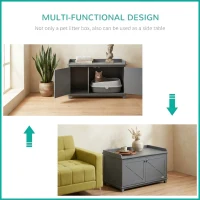 PawHut Cat Litter Box Furniture with Large Hidden Storage(m-4)