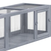 PawHut 79" Long Cat Tunnel, Cat shelter L- Shape with Extendable Design for Indoor/Outdoor Use with Removable Door, Light Grey(m-9)