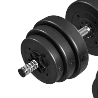 Soozier 3-in-1 Adjustable Dumbbell Set, 110 lb Weights Dumbbells Set for Home Gym with Non-Slip Grip(m-10)