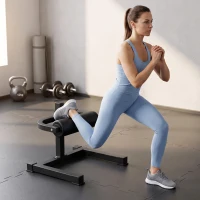 Soozier 7-Level Adjustable Squat Machine with Non-Slip Foot Pads for Lower Body Strength Training(m-1)