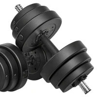 Soozier 3-in-1 Adjustable Dumbbell Set, 110 lb Weights Dumbbells Set for Home Gym with Non-Slip Grip(m-12)