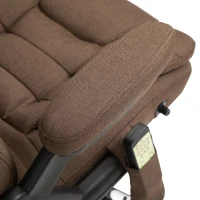 Vinsetto Reclining Massage Office Chair, Executive Office Chair with High Back, Swivel Wheels, Brown(m-12)