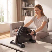 Soozier Portable Mini Pedal Exercise Bike Indoor Cycle Fitness Arm Leg w/ LCD Display, Black(m-8)