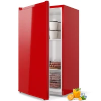 HOMCOM Compact Upright Freezer, 2.1 Cubic Feet Mini Freezer with Reversible Door, 2 Shelves, Adjustable Temperature, Red(m-2)