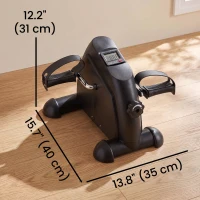 Soozier Portable Mini Pedal Exercise Bike Indoor Cycle Fitness Arm Leg w/ LCD Display, Black(m-3)
