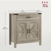 HOMCOM Sideboard Buffet Cabinet, Farmhouse Kitchen Storage Cabinet w/ Drawer and Shelf for Living Room, Entryway(m-3)