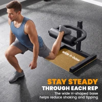 Soozier 7-Level Adjustable Squat Machine with Non-Slip Foot Pads for Lower Body Strength Training(m-5)