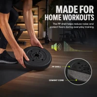 Soozier 3-in-1 Adjustable Dumbbell Set, 110 lb Weights Dumbbells Set for Home Gym with Non-Slip Grip(m-6)
