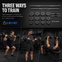 Soozier 3-in-1 Adjustable Dumbbell Set, 110 lb Weights Dumbbells Set for Home Gym with Non-Slip Grip(m-4)