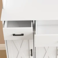 HOMCOM 73" Pantry Cabinet with Charging Station, Tall Kitchen Hutch with Microwave Stand, Kitchen Pantry Storage Cabinet, White(m-8)