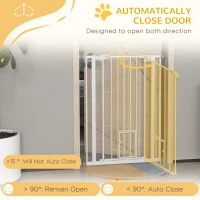 PawHut 41" Easy Open Indoor Dog Gates for Doorways, House, Stair - White(m-5)