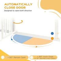 PawHut 41" Easy Open Indoor Dog Gates for Doorways, House, Stair - White(m-5)