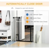 PawHut 41" Easy Open Indoor Dog Gates for Doorways, House, Stair - Black(m-5)