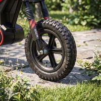 Qaba 24V Kids Electric Motorcycle with 180W Brushless Motor, Suspension, Soft Start, 12" Rubber Tires for 6+ Years, Black(m-9)