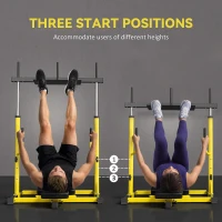 Soozier Vertical Leg Press Machine with Adjustable Leg, Back, and Head Positions, 1" Standard Plate Compatible, Yellow(m-5)