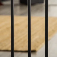 PawHut 29.1''-31.5'' Extra Wide Dog Gate with Cat Door, 30"H Stair Gate with Extension, Wall Cups, Pressure Fit, Auto Close, Double Locking, for Doorways, Hallways, Stairs, Black(m-10)