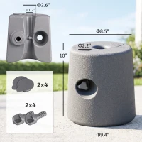 Outsunny HDPE Tent Weights Set of 4, Canopy Weights, Fill with Water or Sand, 104LBS(m-3)