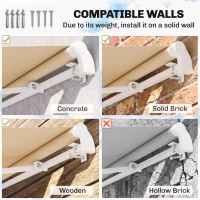 Outsunny 10' x 8' Retractable Awning, Patio Awnings, Sunshade Shelter w/ Manual Crank Handle, Beige(m-7)