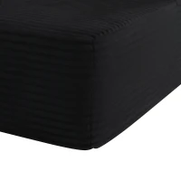 Smooth Fabric Sofa with L-Shaped Chaise and Side Pockets, Urbane Couch for Living Room and Bedroom, 108'' L x 63" W x 23" H, Black Right(m-6)