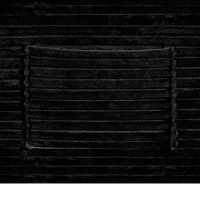 Luxurious Corduroy Sectional Sofa with L-Shaped Chaise and Cup Holder, Cozy Couch for Living Room and Bedroom, 96'' L x 66" W x 33" H, Black(m-7)