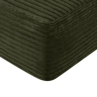 Cozy 2-Seat Chaise Lounge with Cup Holder and Plush Fabric, Modular Sofa with Flexible Matching and No Assembly, 57'' L x 39" W x 33" H, Green(m-5)