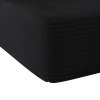 Tranquil Fabric Sofa with L-Shaped Chaise and Side Pockets, Crisp Couch for Living Room and Bedroom, 108'' L x 63" W x 23" H, Black Left(m-6)