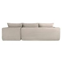 Modern Cloud Sectional with L-Shape Chaise and Side Pockets, Modular Couch with Deep Seat and No Assembly, 108'' L x 63" W x 23" H, Coffee(m-8)