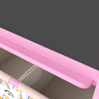 Qaba Art Easel for Kids, 3-in-1 Double-Sided Kids Easel with Chalkboard, Whiteboard, Paper Roll, 2 Storage Bins for 3-8, Pink(m-10)
