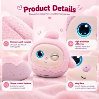 Lovi AI Companion Interactive Robot for Play, Bedtime and Learning, Smart Emotional Talking Toys for Kids With LCD Emotional Eye Screen, Desk Educational Playmate for Boys & Girls, Pink(m-9)